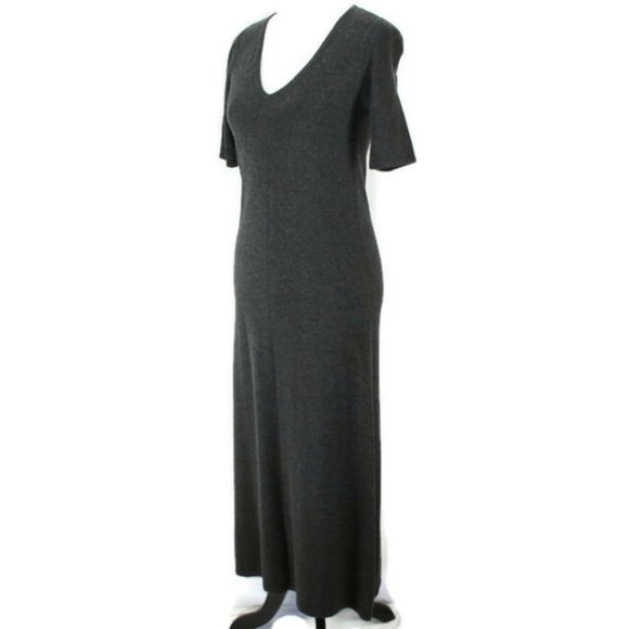 J. Jill Dresses & Skirts - J.Jill Short Sleeve Gray Sweater Maxi Dr…